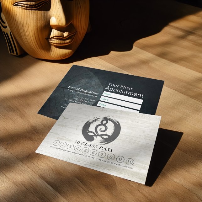 Cartão De Fidelidade Lealdade de Classe de Meditação de Instrutor Yoga (Criador carregado)