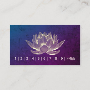 Cartão De Fidelidade Lealdade de instrução de meditação do YOGA Lotus P