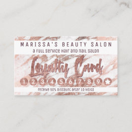 Cartão De Fidelidade Lealdade de mármore Dourado elegante chique do