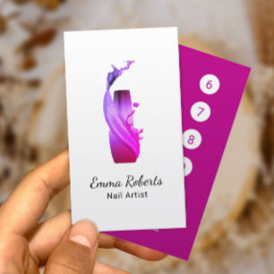 Cartão De Fidelidade Lealdade do manicuro do salão de beleza do prego