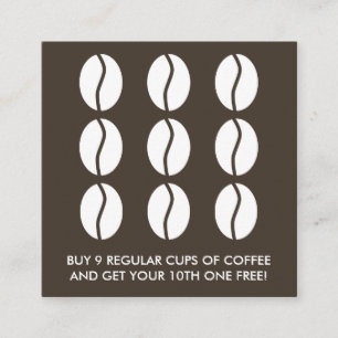 Cartão De Fidelidade lealdade dos feijões de café