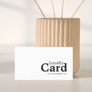 Cartão De Fidelidade Lealdade preta moderna minimalista da beleza de