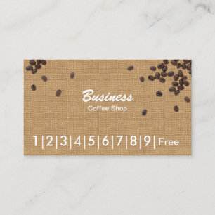 Cartão De Fidelidade Lealdade rústica do café de serapilheira dos