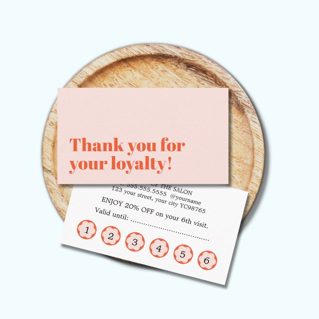 Cartão De Fidelidade Legal Salão Negrito Pastel Pastel (Criador carregado)