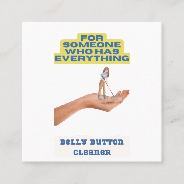 Cartão De Fidelidade Limpador de botões, presente de piada, presente pa (Frente)