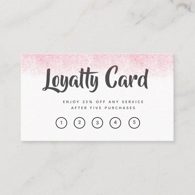 Cartão De Fidelidade Lite rosa, Lite, Beleza Salon (Frente)