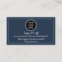 Logotipo azul do marinho Agradecemos a recompensa