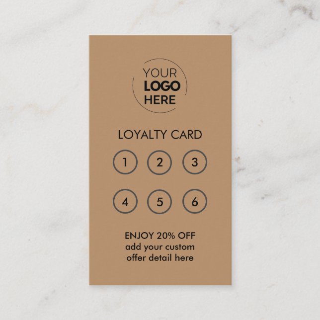 Cartão De Fidelidade Logotipo comercial | Brown Professional Company (Frente)