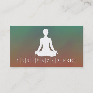 Cartão De Fidelidade Logotipo de instrutor Elegante Watercolor YOGA
