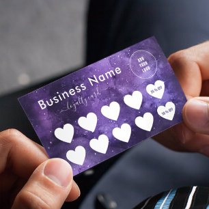 Cartão De Fidelidade Logotipo de Mídia Social da Galáxia Cósmica Puro N