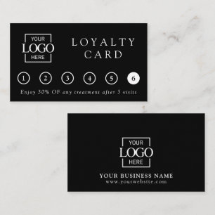 Cartão De Fidelidade Logotipo de Negócios Profissional Elegante Moderno
