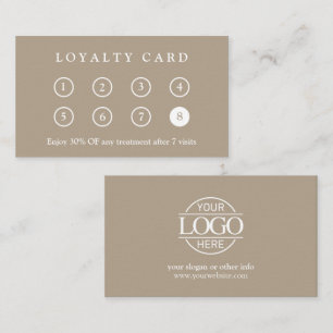 Cartão De Fidelidade Logotipo Empresarial de Empresa Moderna Elegante B