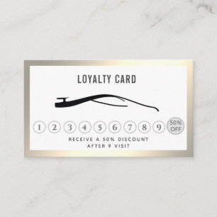 Cartão De Fidelidade Logotipo esboçado do carro de luxo elegante