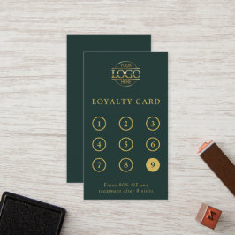 Cartão De Fidelidade Logotipo Minimalista Elegante Personalizado para P