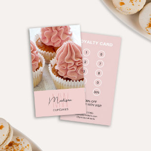 Cartão De Fidelidade Logotipo Monograma da Bakery