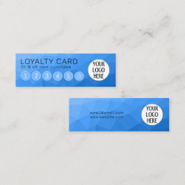 Cartão De Fidelidade Logotipo Personalizado de Malha Geométrica com Gra