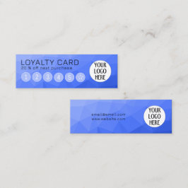 Cartão De Fidelidade Logotipo Personalizado de Malha Geométrica do Grad