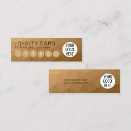 Cartão De Fidelidade Logotipo Personalizado de Padrão Geométrico de Gra