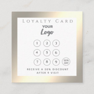 Cartão De Fidelidade Logotipo personalizado elegante e minimalista de l