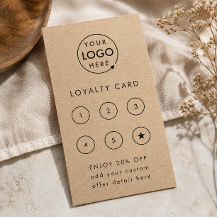 Cartão De Fidelidade Logotipo Russo Kraft Empresa moderna minimalista