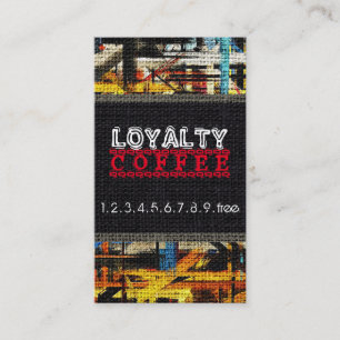 Cartão De Fidelidade Loyalty Café Burlap Look #20