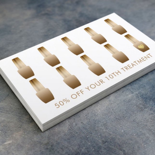 Cartão De Fidelidade Loyalty Card | Nail Salon Makeup Artist Manicurist (Criador carregado)