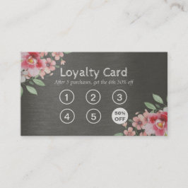 Cartão De Fidelidade Loyalty Card Vintage Floral Makeup & Hair Stylist