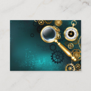 Cartão De Fidelidade Lupa no estilo Steampunk