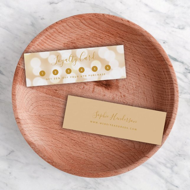 Cartão De Fidelidade Luzes de Champagne de Tendência Moderna (Criador carregado)