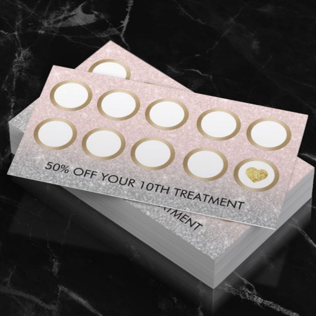 Cartão De Fidelidade Makeup Artist Hair Salon Blush Pink Lealdade (Criador carregado)