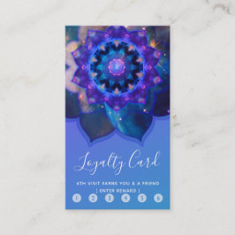 Cartão De Fidelidade Mandala de Lótus Azul