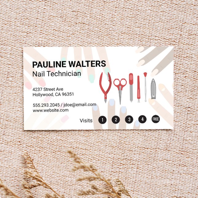 Cartão De Fidelidade Manicured Hands | Loyalty Cards (Criador carregado)