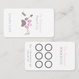 Cartão De Fidelidade Marca de Negócios Personalizados de Higiene Canina