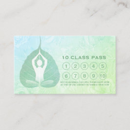 Cartão De Fidelidade Meditação de Classe Yoga Studio Passe Bodhi Leaf