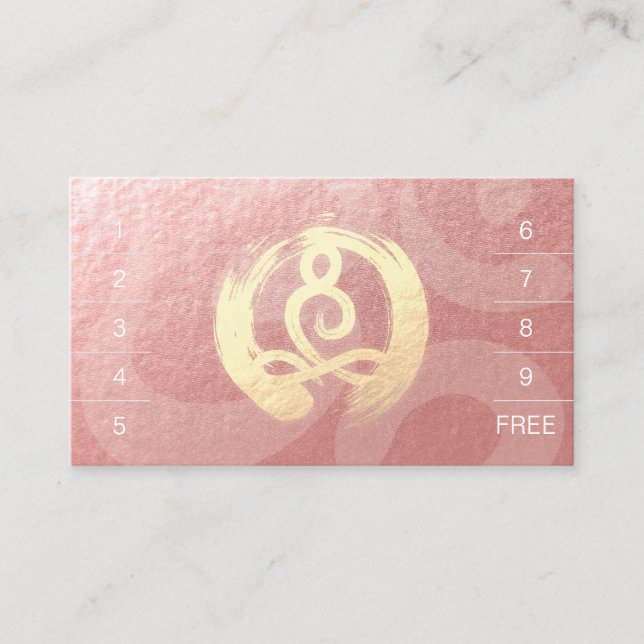 Cartão De Fidelidade Meditação de Lealdade de Instrutor YOGA Punch Zen (Frente)