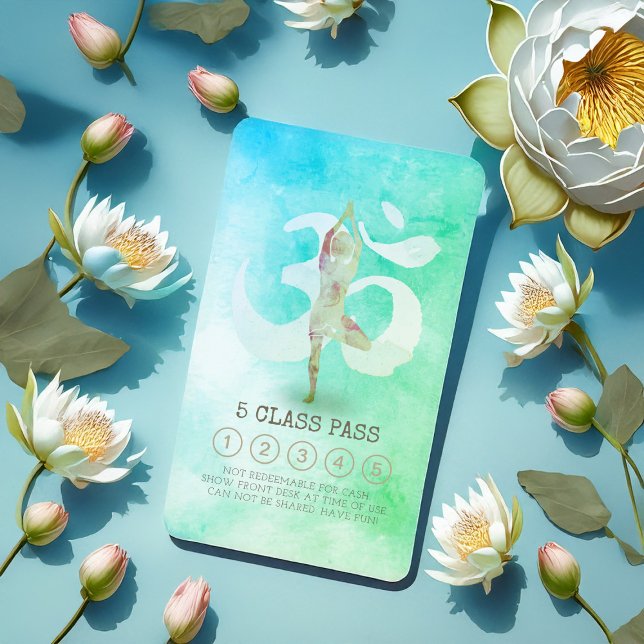 Cartão De Fidelidade Meditação de Yoga - Classe de Símbolo Om - Lealdad (Criador carregado)