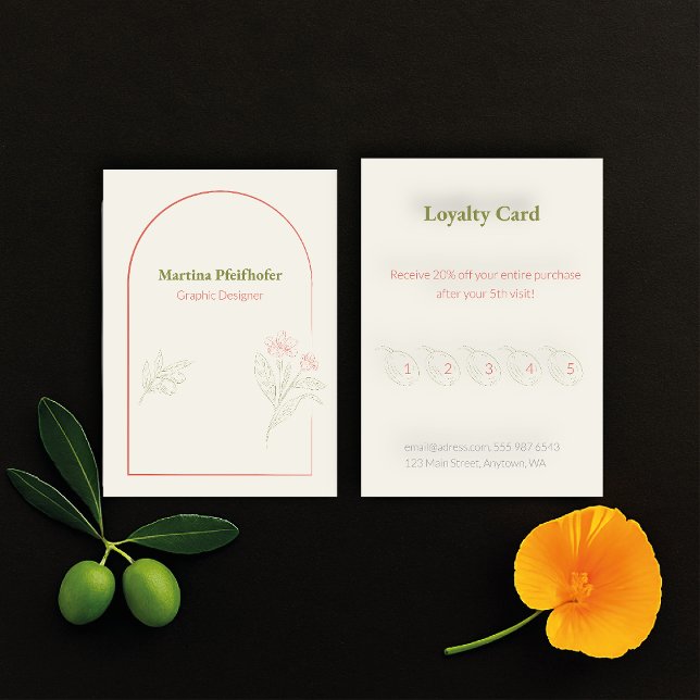 Cartão De Fidelidade Mediterranean & Elegant (Criador carregado)