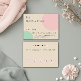 Cartão De Fidelidade Minimalist Pastel Branding Design