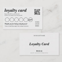 Cartão de Fidelidade Minimalista de Café