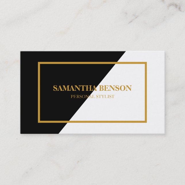 Cartão De Fidelidade Mínimo profissional preto e branco (Frente)