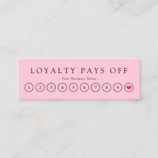 Cartão De Fidelidade Mínimo Punch de Lealdade a Rosa Negra