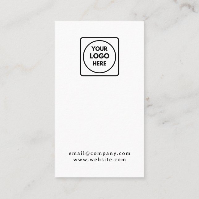 Cartão De Fidelidade Modern Minimalist Logo | Business Loyalty Design (Verso)