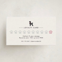 Cartão De Fidelidade Modern Neutral Dog Groomer Loyalty Card | Editable