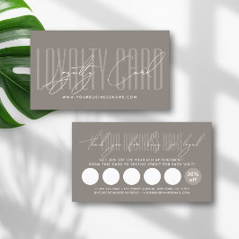 Cartão De Fidelidade Modern typography script reward loyalty card
