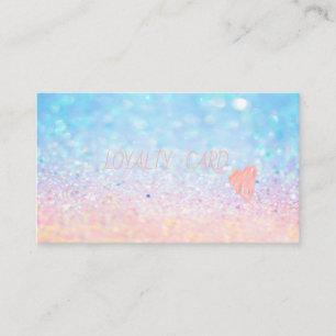 Cartão De Fidelidade Moderno Elegante Profissional Corações Glitter Bok