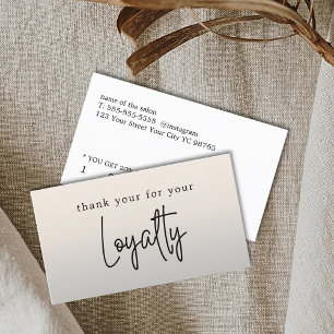 Cartão De Fidelidade Moderno Loja de Salão de Elegância em Metal Falso