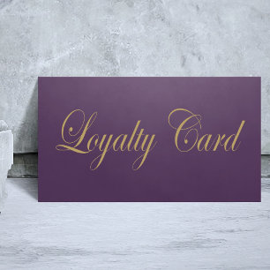 Cartão de Fidelidade Moderno Simples Chic Roxo Fal