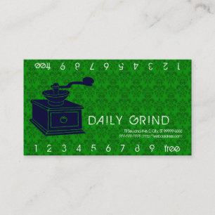 Cartão De Fidelidade Moedor de café/perfurador da lealdade
