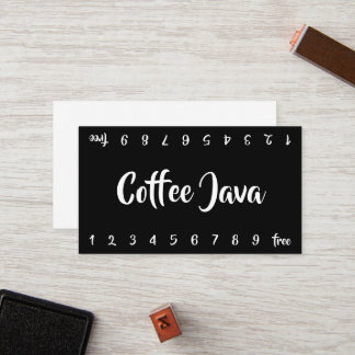 Cartão De Fidelidade Mountains Double Number Loyalty Coffee Punch-Card