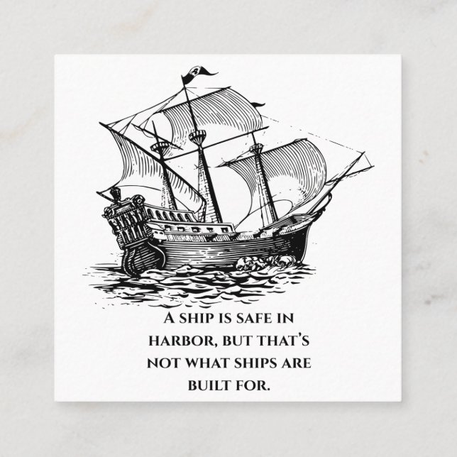 Cartão De Fidelidade Navios são destinados a velejar (Verso)